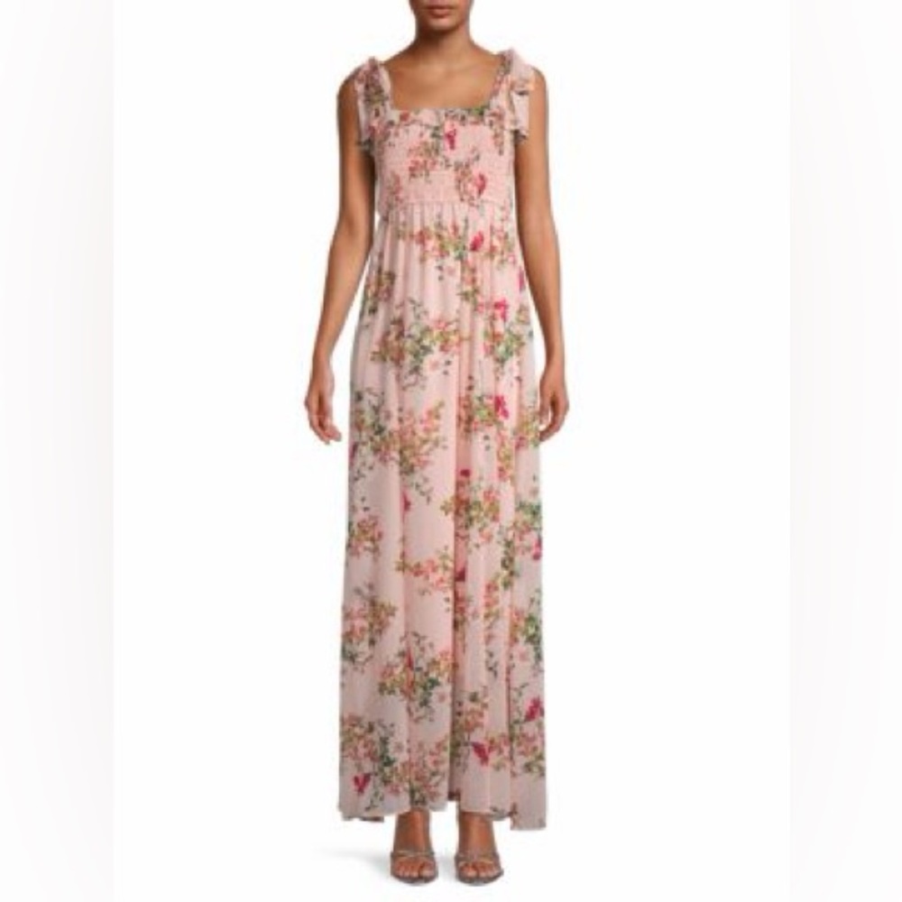 Gal Meets Glam Pink Floral Maxi Dress